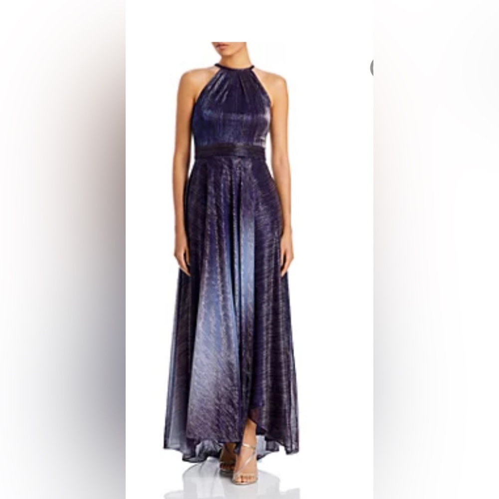 AQUA Metallic Ombré Gown